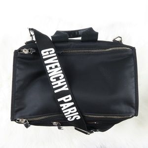 Givenchy Paris Pandora Large Nylon Messenger Bag